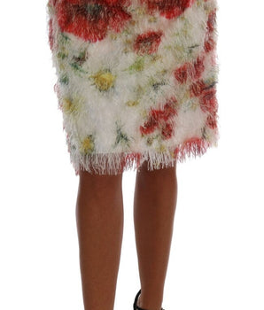 Dolce & Gabbana Elegant Floral High-Waist Pencil Skirt Dolce & Gabbana 