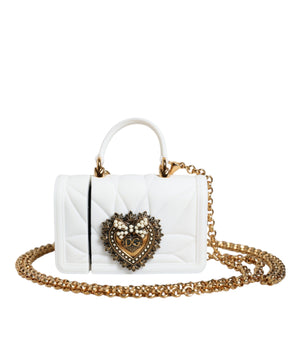 Dolce &amp; Gabbana White Silicone Devotion Heart Cover Hand Bag Airpod Case