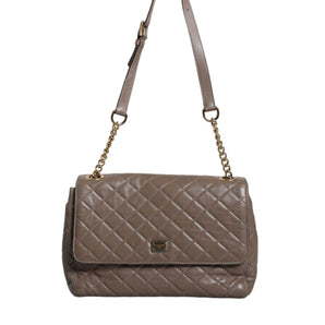 Dolce & Gabbana Brown Quilted Leather Shoulder Purse Satchel Bag