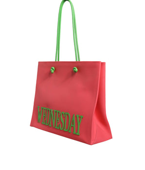 Alberta Ferretti Pink Leather Weekend Wednesday Shopping Tote Bag