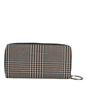 MM6 Maison Margiela Multicolor Houndstooth Continental Zip Around Clutch Wallet