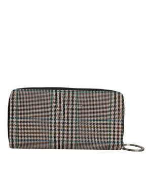 MM6 Maison Margiela Multicolor Houndstooth Continental Zip Around Clutch Wallet