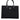 Versace Black Top Handle Canvas Leather Logo Shopping Tote Bag