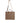 Versace Brown Top Handle Jacquard Leather Logo Crossbody Tote Bag