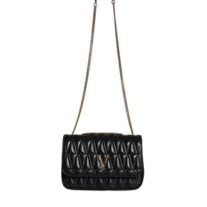 Versace Black Mini Nappa Leather Crossbody Shoulder Bag