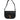 Versace Black Grainy Calf Leather Logo Crossbody Shoulder Bag