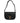 Versace Black Grainy Calf Leather Logo Crossbody Shoulder Bag
