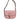 Versace Pink Grainy Calf Leather Logo Crossbody Shoulder Bag