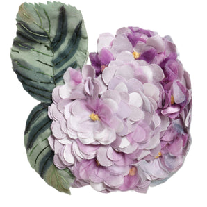 Dolce & Gabbana Multicolor Hydrangea Gold Brass Pin Brooch