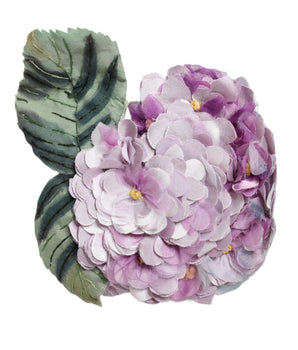 Dolce & Gabbana Multicolor Hydrangea Gold Brass Pin Brooch