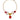 Dolce & Gabbana Gold Chain DG Logo Rose Love Crystal Charm Necklace