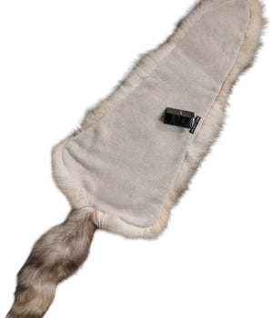 Dolce & Gabbana Brown Frost Fox Fur Neck Warmer Winter Scarf