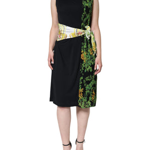 Roberto Cavalli Multicolor Floral Sheath Knee Length Dress