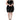 Dolce & Gabbana Black Polyester Ruched Coated Mini Dress