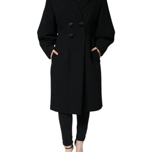 Dolce & Gabbana Black Double Breasted Trench Coat Jacket