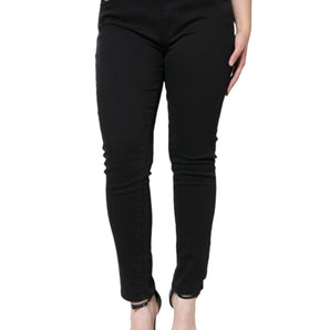 Dolce & Gabbana Black Cotton Stretch Skinny Denim Jeans