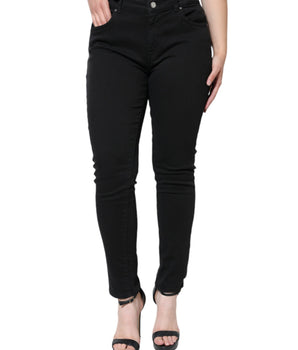 Dolce &amp; Gabbana Vaqueros pitillo elásticos de algodón negro