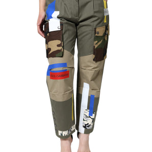 Dolce & Gabbana Green Military Cotton Cargo Pants