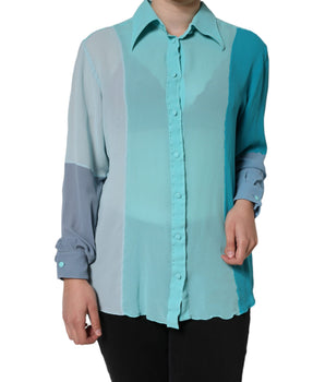 Dolce &amp; Gabbana Blusa multicolor con botones de manga larga