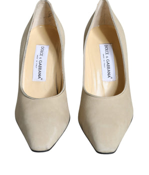 Dolce &amp; Gabbana Zapatos de tacón alto de piel de ante beige