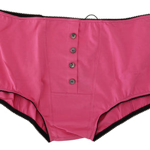 John Galliano Pink Cotton Briefs Women's Panty Lingerie Underwear