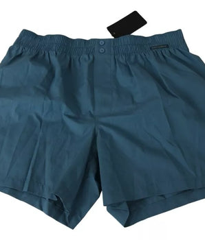 Dolce & Gabbana Blue Cotton Regular Boxer Shorts Underwear
