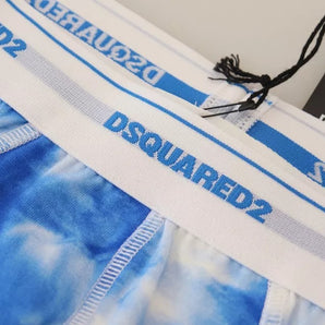 Dsquared² Blue Tie Dye Cotton Stretch Men Brief Underwear