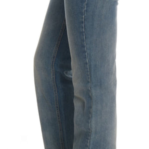 Costume National Chic Classic Fit Straight Blue Jeans