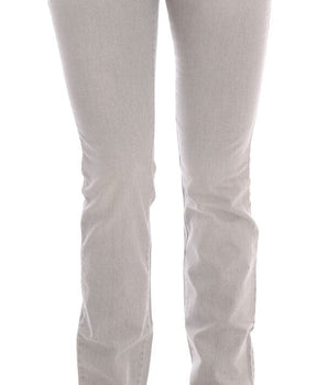 Costume National Gray Wash Cotton Slim Jeans Costume National 