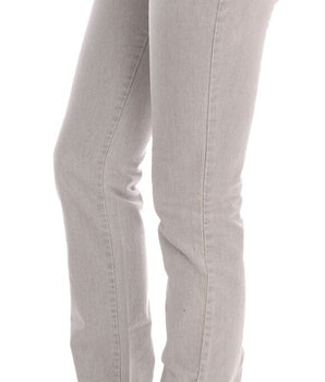 Costume National Gray Wash Cotton Slim Jeans Costume National 