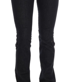 Costume National Blue Cotton Stretch Slim Fit Jeans Costume National 