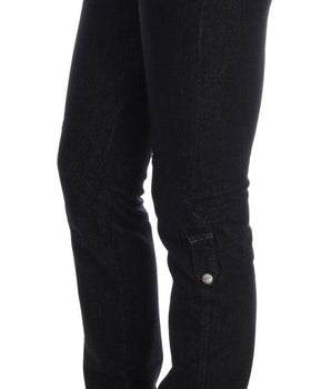 Costume National Blue Cotton Stretch Slim Fit Jeans Costume National 