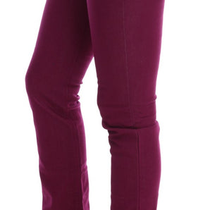 Costume National Elegant Purple Super Slim Jeans