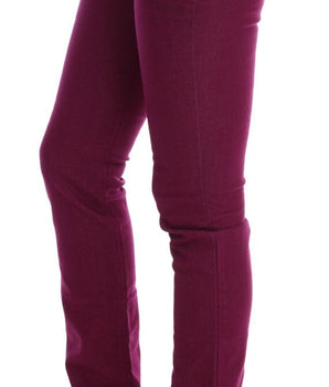 Costume National Purple Cotton Stretch Slim Denim Jeans Costume National 