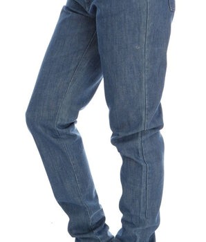 Costume National Blue Wash Cotton Boyfriend Fit Jeans Costume National 