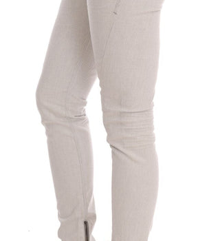 Costume National White Cotton Stretch Slim Jeans Costume National 