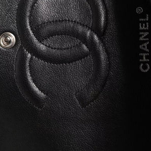 Chanel Black Caviar Medium Classic Double Flap Quilted Shoulder Bag