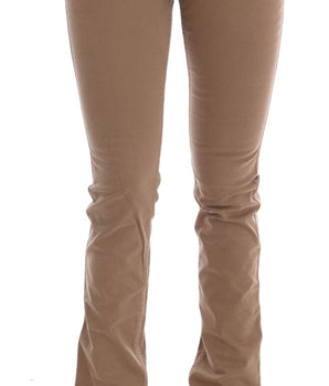 Costume National Beige Cotton Stretch Slim Fit Jeans Costume National 