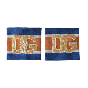 Dolce & Gabbana Multicolor Logo Sequin Viscose Wristband