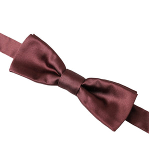 Dolce & Gabbana Brown Silk Adjustable Neck Men Bow Tie