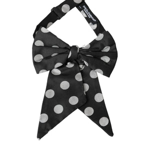 Dolce & Gabbana Black Polka Dots Ribbon Adjustable Neck Bow Tie