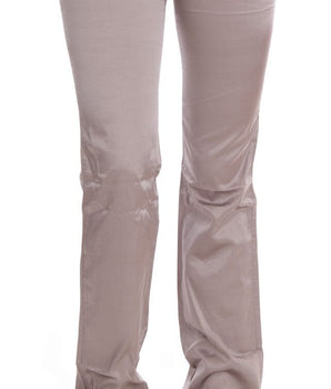 Costume National Beige Cotton Slim Fit Jeans Costume National 