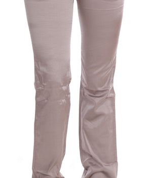 Costume National Beige Cotton Slim Fit Jeans Costume National 