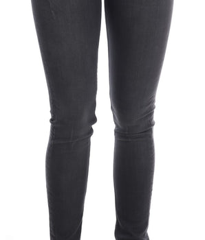 Acht Gray Cotton Slim Fit Denim Jeans