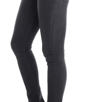 Acht Gray Cotton Slim Fit Denim Jeans