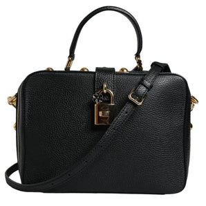 Dolce & Gabbana Black Calfskin Leather Welcome Handbag Bag