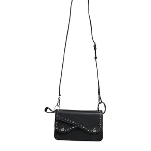 Dolce & Gabbana Black Small Leather Studded Shoulder Crossbody Bag