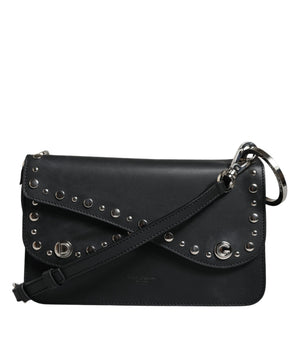 Dolce &amp; Gabbana Black Small Leather Studded Shoulder Crossbody Bag