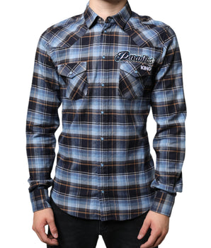 Dolce & Gabbana Multicolor Checkered Paradiso Patch Slim Fit Shirt