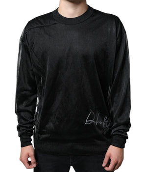 Dolce &amp; Gabbana Suéter tipo sudadera de poliéster negro